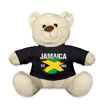 Jamaica Brush Flag Est1982 - Teddy - Schwarz - Vorne
