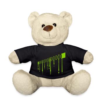 Binary Code Program Language - Teddy Bear - black - Front
