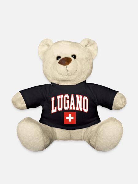 Lugano schweiz flagge - Teddy - Schwarz