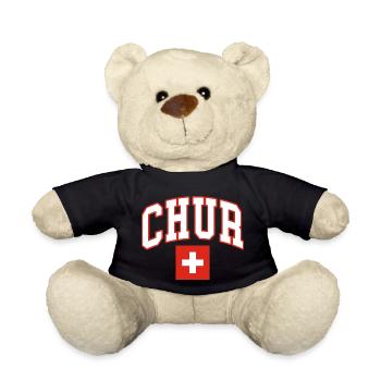 Chur schweiz flagge - Teddy - Schwarz - Vorne
