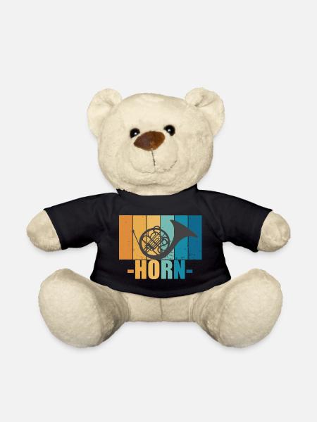Horn Vintage Musiker Instrument Geschenk - Teddy - Schwarz