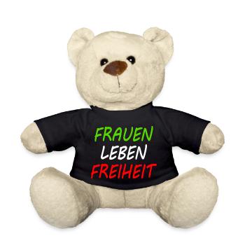 Frauen leben freiheit - Teddy - Schwarz - Vorne