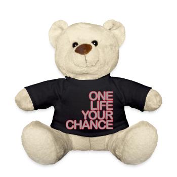 One LIFE your CHANCE 02grey Krot - Teddy Bear - black - Front