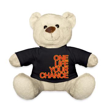 One LIFE your CHANCE 04redKgelb - Teddy Bear - black - Front