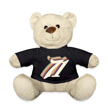 Vintage 71st Anniversary - Teddy Bear - black - Front