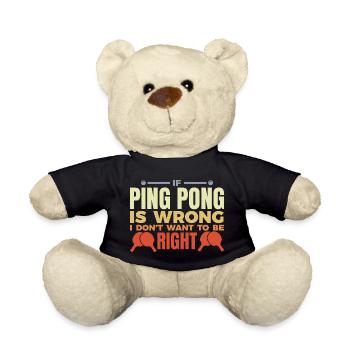 Tischtennisspieler Witz - Teddy - Schwarz - Vorne