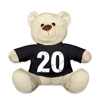 Cool Number 20 - 20 ans 20th Birthday Gift - Nounours - noir - Devant