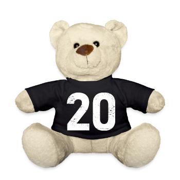 Cool Number 20 - 20 ans 20th Birthday Gift - Nounours - noir - Devant