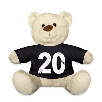 Cool Number 20 - 20 ans 20th Birthday Gift - Nounours - noir - Devant