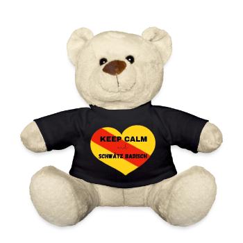 Keep calm and schwätz Badisch - Teddy - Schwarz - Vorne
