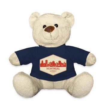Montreal Skyline Retro Siegel - Teddy - French Navy - Vorne