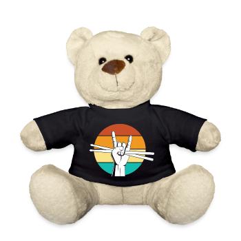 Drums, Drum, Music, Instrument - Teddy Bear - black - Front