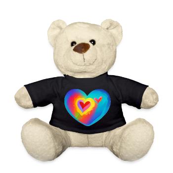 Mariage Fête des mères Saint-Valentin Fiançailles Amour - Nounours - noir - Devant