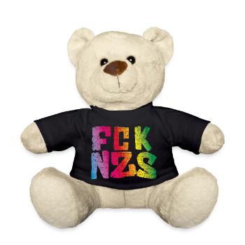 FCKNZS Rainbow - Teddy Bear - black - Front