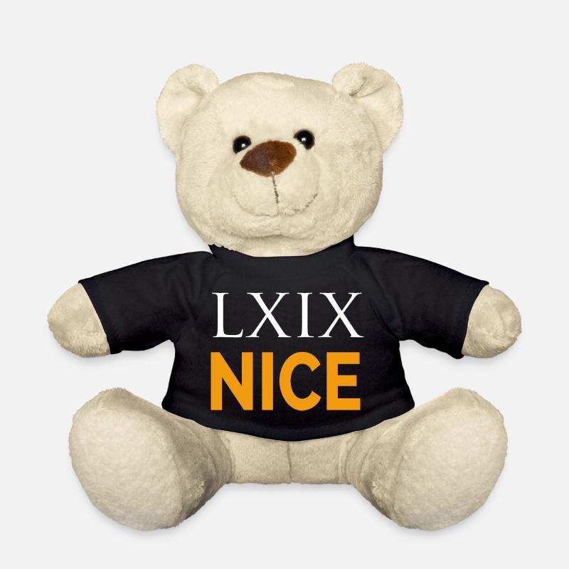 LXIX en latin - Nounours - noir