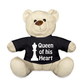 Boardgame Chess Backgammon Game Night - Teddy Bear - black - Front
