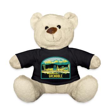 Grenoble: beauty of the capital of the Alps - Teddy Bear - black - Front