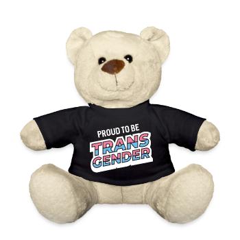 Pride Month - Proud To Be Transgender - Teddy Bear - black - Front