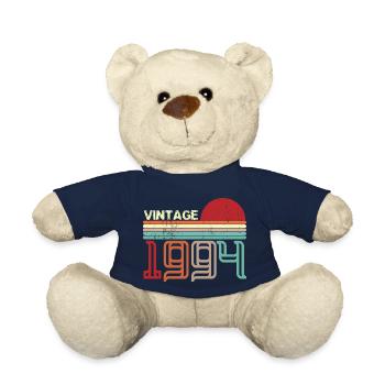 Vintage Geburtstag Retro Sonnenuntergang Design - Teddy - French Navy - Vorne