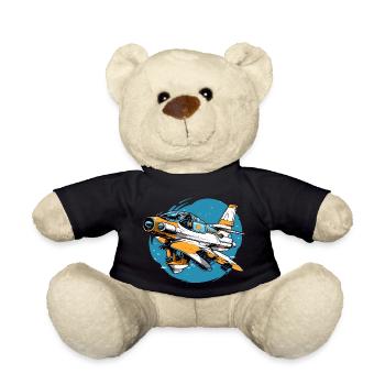Avion volcan furieux - Nounours - noir - Devant
