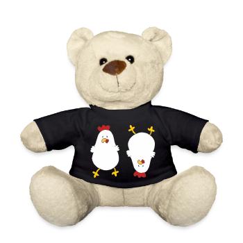 Crazy chickens - Teddy Bear - black - Front