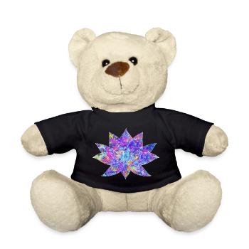 Galaxy Lotus Flower Yoga Art - Teddy - Schwarz - Vorne