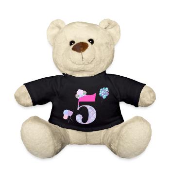 5e anniversaire sirène - Nounours - noir - Devant
