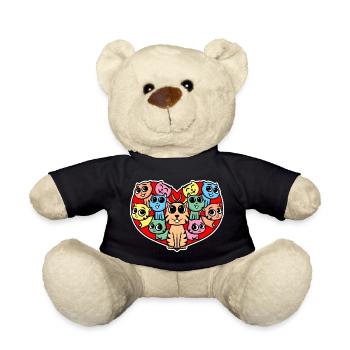 Amour du cœur des chats - Nounours - noir - Devant