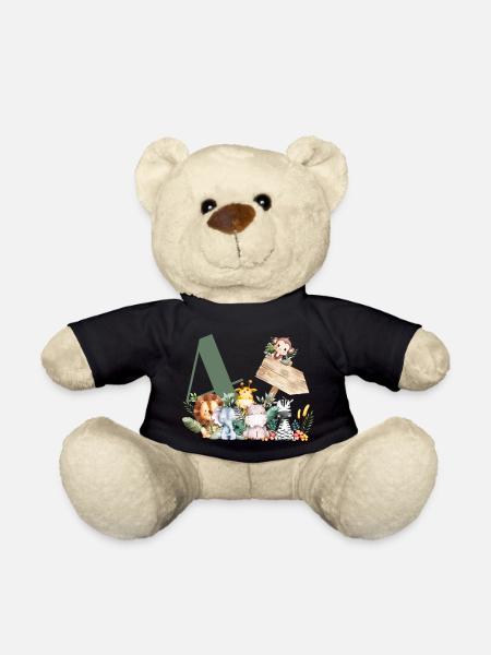 4e anniversaire personnalisé safari - Nounours - noir