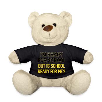 Conception de citation humoristique pour la rentrée scolaire - Nounours - noir - Devant
