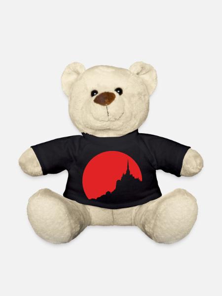 Mont Saint Michel sunset - Teddy Bear - black