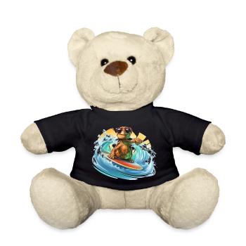 Surfende Schildkröte - Teddy - Schwarz - Vorne