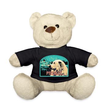 Pyrenäen-Schäferhund-Aufnäher: Berggefährte - Teddy - Schwarz - Vorne