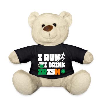 Je cours. Je bois. Irlandais. - Nounours - noir - Devant