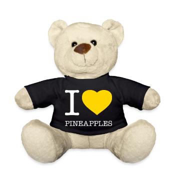 I LOVE PINEAPPLES - Teddy - Schwarz - Vorne