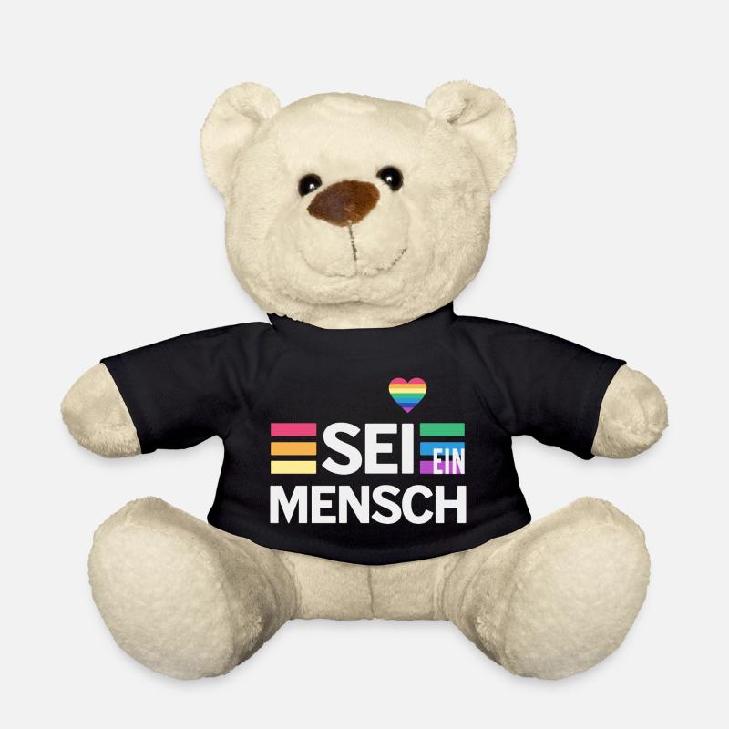 SEI EIN MENSCH - Statement für mehr Menschlichkeit - Teddy - Schwarz
