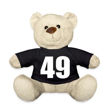 49e anniversaire 49 ans 49 ans numéro 49 - Nounours - noir - Devant