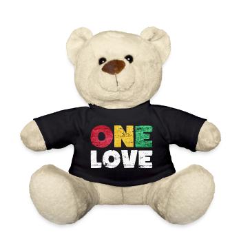One Love Reggae Musik - Teddy - Schwarz - Vorne