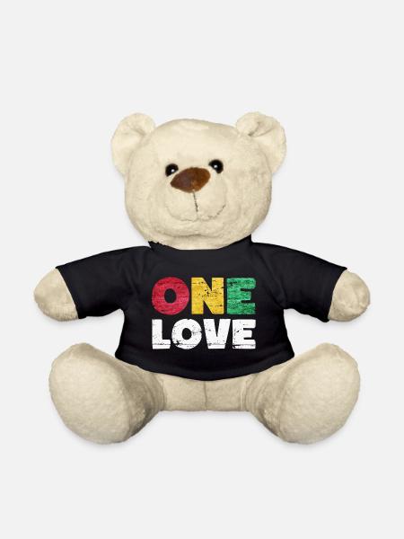One Love Reggae Musique - Nounours - noir