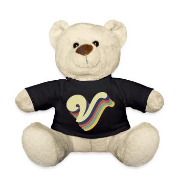 Retro-V-Buchstabe - Teddy - Schwarz - Vorne