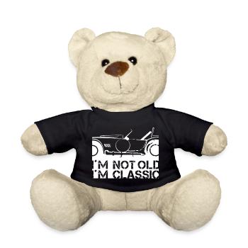 Classic Car Funny Sayings Icon Illustration - Teddy Bear - black - Front