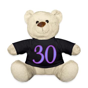 30. 30 YEARS. 30th ANNIVERSARY. 30TH ANNIVERSARY. - Teddy Bear - black - Front