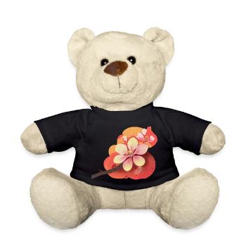 Cherry blossom - Teddy Bear - black - Front