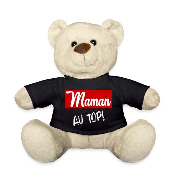 BONNE FÊTE MAMAN. MAMAN. FÊTE DES MÈRES - Nounours - noir - Devant