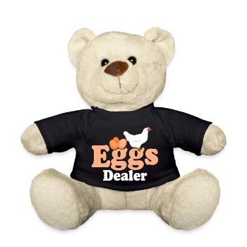 Eggs Dealer Chicken Farming Hen Rooster Farmer - Teddy - Schwarz - Vorne