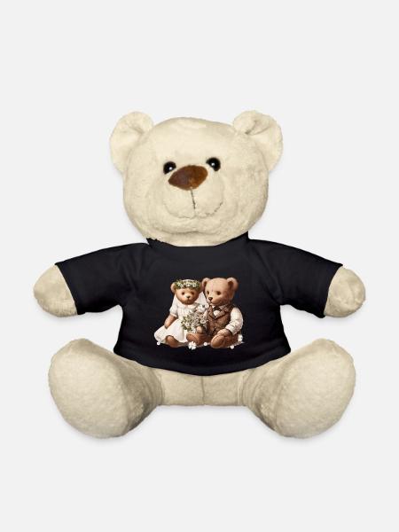 Vintage Hochzeit: Teddybär-Brautpaar Vintage-Stil - Teddy - Schwarz
