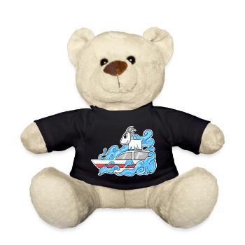 Ziege Boot Lustig Wellen - Teddy - Schwarz - Vorne