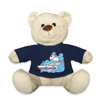 Ziege Boot Lustig Wellen - Teddy - French Navy - Vorne