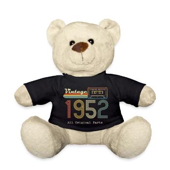 1952 Original 1952 Vintage Vintage Retro Jahrestag - Teddy - Schwarz - Vorne