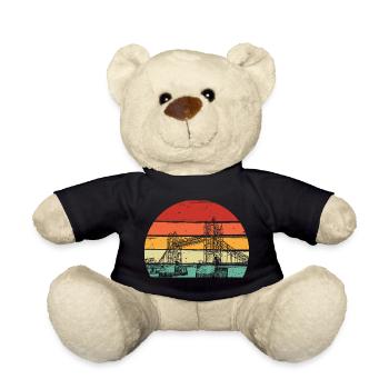 Cercle de coucher de soleil rétro - Nounours - noir - Devant